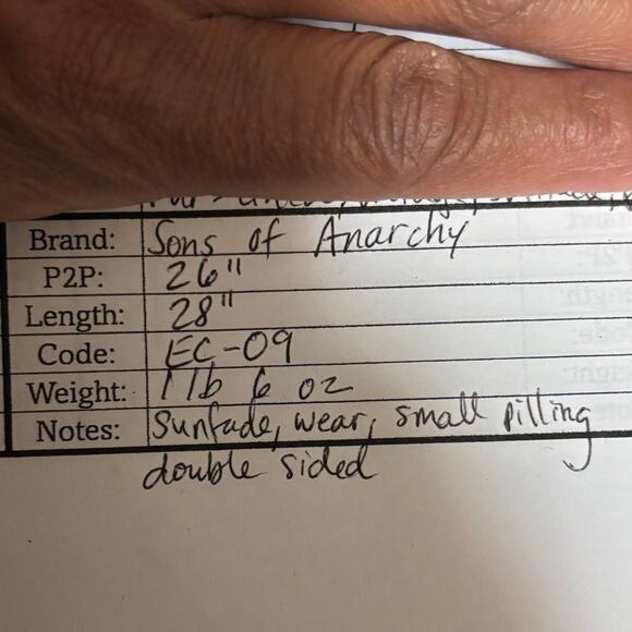 Sons of Anarchy Zip Hoodie 2XL Flag Reaper Graphic Double-Sided Freedom Flag - Picture 11 of 11